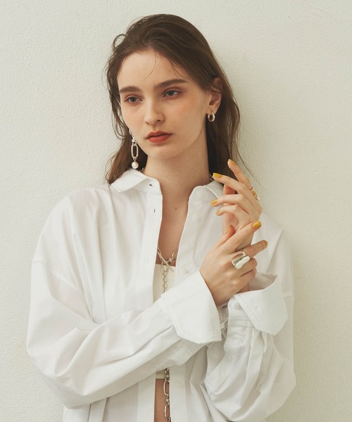 loni（ロニ）の「【金属アレルギー対応】Link chain pearl pierce/2WAYチェーンパールピアス/両耳用（ピアス（両耳用）・レディース・シルバー/ゴールド・FREE）」の18枚目の写真