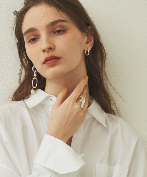 loni（ロニ）の「【金属アレルギー対応】Link chain pearl pierce/2WAYチェーンパールピアス/両耳用（ピアス（両耳用）・レディース・シルバー/ゴールド・FREE）」の19枚目の写真