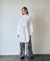 Banner Barrett | collarless blouse with lace(シャツ/ブラウス)
