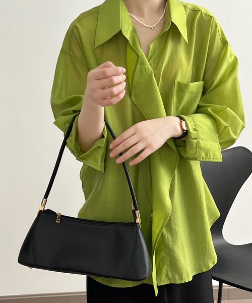 aimoha（アイモハ）の「UVカット　シアー　ビッグシャツ (SS)（シャツ/ブラウス・レディース・グリーン/グレー/ホワイト・LARGE/MEDIUM）」の19枚目の写真