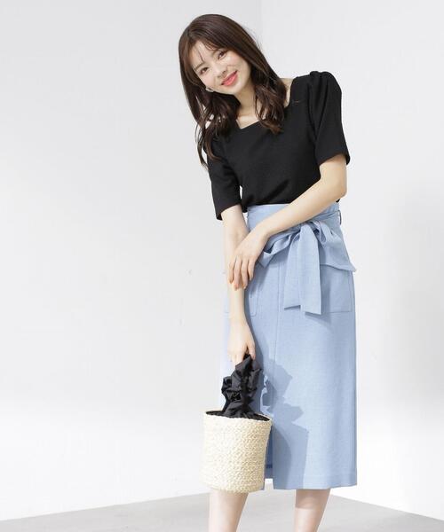 追跡【BALENCIAGA】レディーステーラードレープクレープスカート 春夏用]ドレープが美しいフレアスカート(22-AR3674) | 株式会社