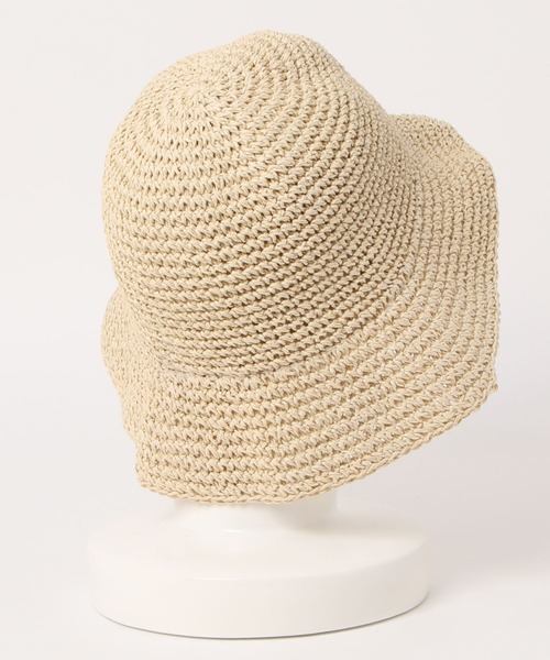 Ambre Neige（アンブルネージュ）の「透かし編みペーパーハット／【WEB/EC限定商品】（ハット・レディース・ベージュ/オフホワイト・FREE）」の9枚目の写真