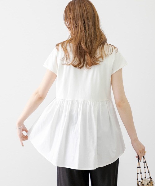 Arpege story カットドッキングペプラムチュニック 今季◇Arpege story◇カットドッキングペプラムチュニック