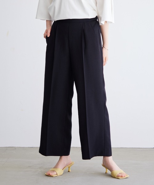 for/c（フォーシー）の「リネンライクタックストレートパンツ【サスティナブル】（その他パンツ・レディース・ブラック/チャコール/ベージュ/イエロー・M/L/LL）」の15枚目の写真