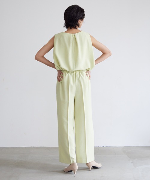 for/c（フォーシー）の「リネンライクタックストレートパンツ【サスティナブル】（その他パンツ・レディース・ブラック/チャコール/ベージュ/イエロー・M/L/LL）」の12枚目の写真