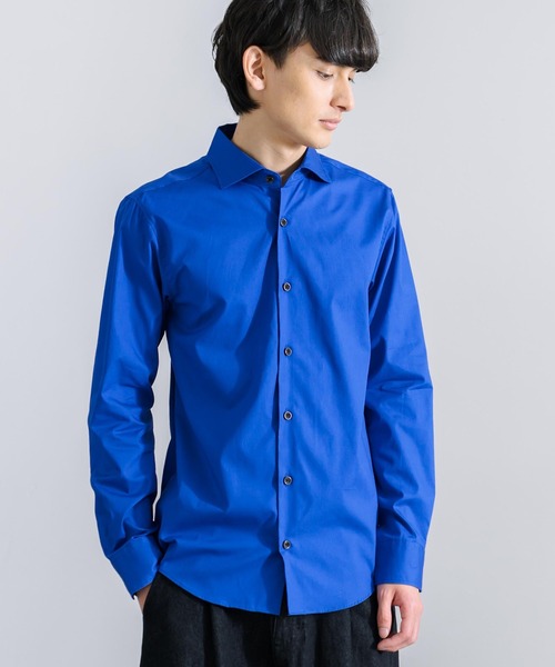 Rocky Monroe(ロッキーモンロー)の「日本製 ウイングカラー 無地ストライプ 長袖シャツ(シャツ/ブラウス・メンズ・ブラック/ホワイト/ブルー/ピンク/ネイビー/ワイン/ブラック系その他/ブルー系その他/ブラック系その他2/ブラック系その他3/ブラック系その他4/ブルー系その他2/ネイビー系/ネイビー系1・LL/M/L)」の8枚目の写真