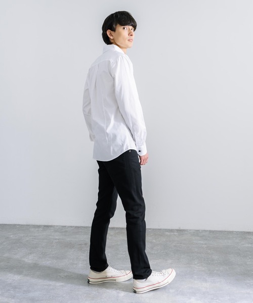 Rocky Monroe(ロッキーモンロー)の「日本製 ウイングカラー 無地ストライプ 長袖シャツ(シャツ/ブラウス・メンズ・ブラック/ホワイト/ブルー/ピンク/ネイビー/ワイン/ブラック系その他/ブルー系その他/ブラック系その他2/ブラック系その他3/ブラック系その他4/ブルー系その他2/ネイビー系/ネイビー系1・LL/M/L)」の15枚目の写真