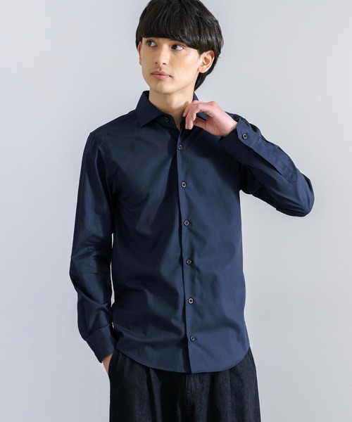 Rocky Monroe(ロッキーモンロー)の「日本製 ウイングカラー 無地ストライプ 長袖シャツ(シャツ/ブラウス・メンズ・ブラック/ホワイト/ブルー/ピンク/ネイビー/ワイン/ブラック系その他/ブルー系その他/ブラック系その他2/ブラック系その他3/ブラック系その他4/ブルー系その他2/ネイビー系/ネイビー系1・LL/M/L)」の17枚目の写真
