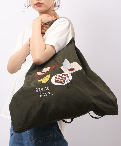 EMAGO ブレックファースト刺繍エコバック（エコバッグ/サブバッグ）｜Emago（イマゴ）エコバッグ/サブバッグ