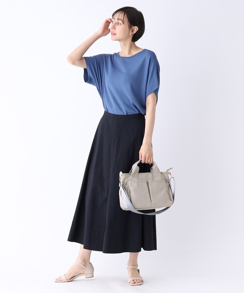 OPAQUE.CLIP（オペークドットクリップ）の「◆【撥水加工/2WAY】ギャザーポケットミドルトートバッグ（トートバッグ・レディース・グレー/ブラック/ベビーピンク/ベージュ・00）」の9枚目の写真