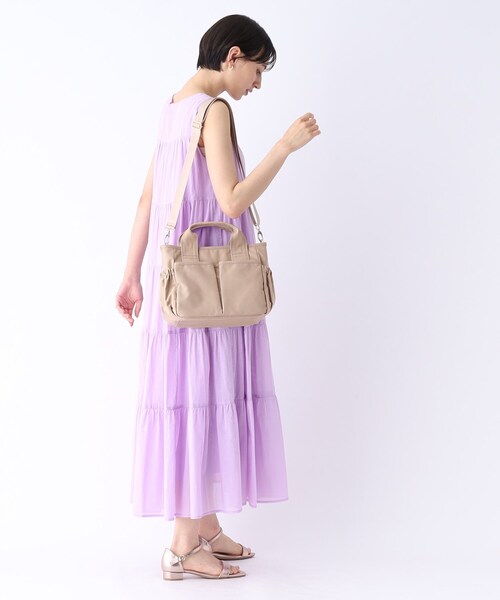 OPAQUE.CLIP（オペークドットクリップ）の「◆【撥水加工/2WAY】ギャザーポケットミドルトートバッグ（トートバッグ・レディース・グレー/ブラック/ベビーピンク/ベージュ・00）」の17枚目の写真