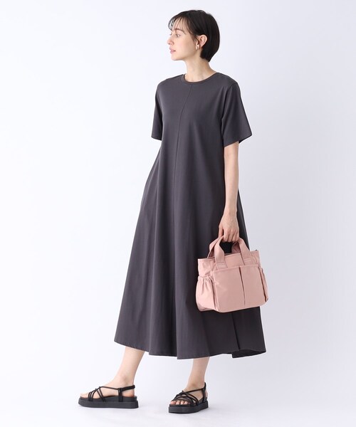 OPAQUE.CLIP（オペークドットクリップ）の「◆【撥水加工/2WAY】ギャザーポケットミドルトートバッグ（トートバッグ・レディース・グレー/ブラック/ベビーピンク/ベージュ・00）」の20枚目の写真