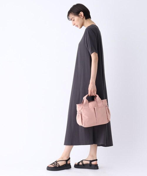 OPAQUE.CLIP（オペークドットクリップ）の「◆【撥水加工/2WAY】ギャザーポケットミドルトートバッグ（トートバッグ・レディース・グレー/ブラック/ベビーピンク/ベージュ・00）」の22枚目の写真