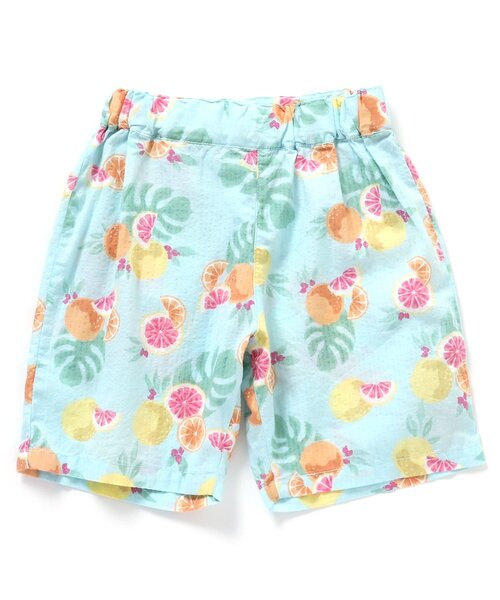 apres les cours（アプレレクール）の「【セットアップ・お揃い可能】チェック・トロピカル ハーフパンツ_5分丈（その他パンツ・キッズ・チェック/ミント・90/80/100/110/120/130）」の3枚目の写真