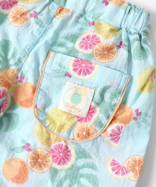 apres les cours（アプレレクール）の「【セットアップ・お揃い可能】チェック・トロピカル ハーフパンツ_5分丈（その他パンツ・キッズ・チェック/ミント・90/80/100/110/120/130）」の8枚目の写真