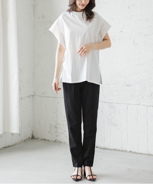 thirdmagazine　レース袖カットソー レース袖カットソー(A0853UTS007)｜THIRD MAGAZINE (サード