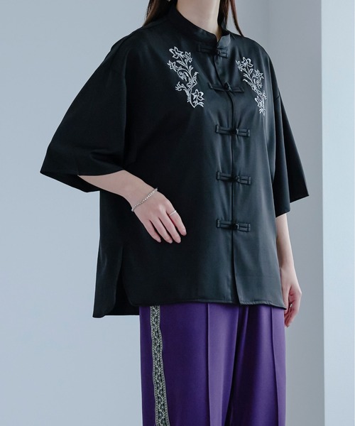 チャイナ刺繍シャツ（シャツ/ブラウス）｜Ellno Loset（エルノロゼット