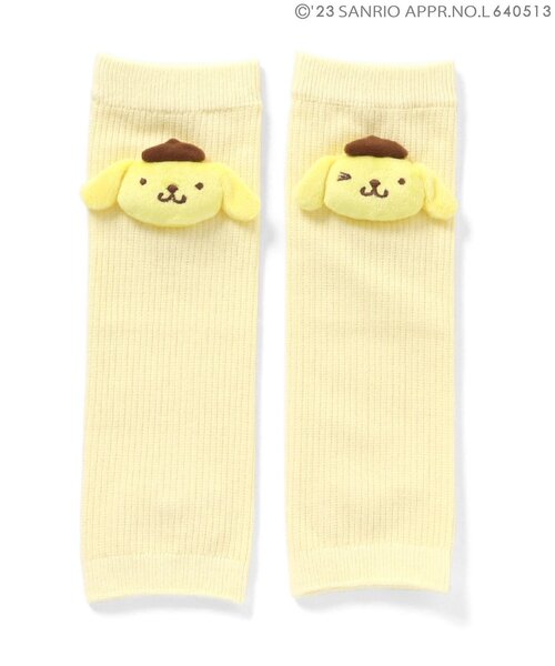 sanrio(サンリオ)の「ポムポムプリン/シナモロールコラボラトル付きレッグウォーマー(ベビーシューズ/ベビーソックス・キッズ・サックスブルー/イエロー・90)」の2枚目の写真