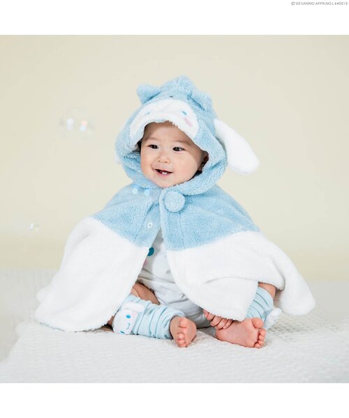 sanrio(サンリオ)の「ポムポムプリン/シナモロールコラボラトル付きレッグウォーマー(ベビーシューズ/ベビーソックス・キッズ・サックスブルー/イエロー・90)」の3枚目の写真