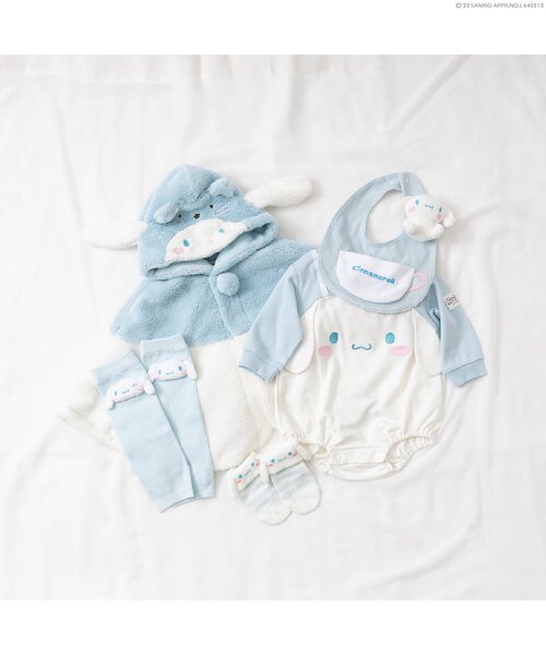 sanrio(サンリオ)の「ポムポムプリン/シナモロールコラボラトル付きレッグウォーマー(ベビーシューズ/ベビーソックス・キッズ・サックスブルー/イエロー・90)」の11枚目の写真
