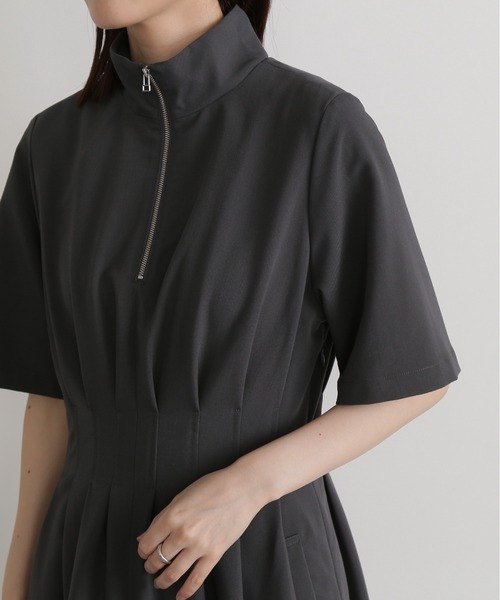 N.(N. Natural Beauty Basic)(エヌエヌナチュラルビューティーベーシック)の「◆スタンドハーフジップワンピース(ワンピース・レディース・ライトベージュ/グレー・MEDIUM)」の21枚目の写真