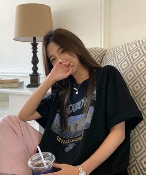 Achic(アシック)の「前プリント半袖Tシャツ(Tシャツ/カットソー・レディース・グレー/ブラック・M)」の15枚目の写真