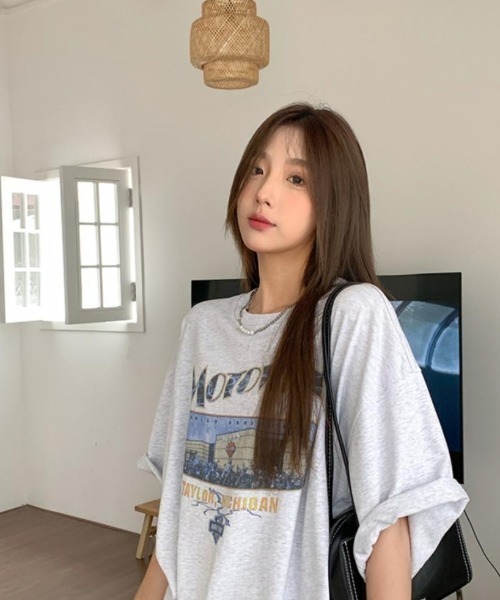 Achic(アシック)の「前プリント半袖Tシャツ(Tシャツ/カットソー・レディース・グレー/ブラック・M)」の11枚目の写真