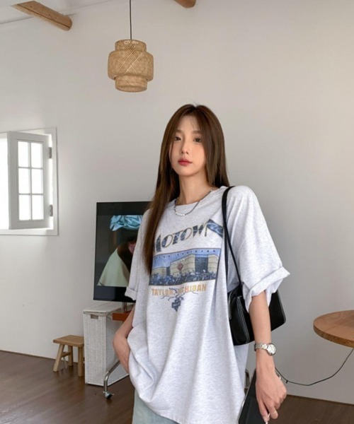 Achic(アシック)の「前プリント半袖Tシャツ(Tシャツ/カットソー・レディース・グレー/ブラック・M)」の12枚目の写真