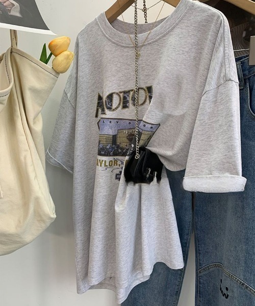 Achic(アシック)の「前プリント半袖Tシャツ(Tシャツ/カットソー・レディース・グレー/ブラック・M)」の20枚目の写真