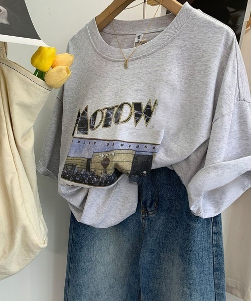 Achic(アシック)の「前プリント半袖Tシャツ(Tシャツ/カットソー・レディース・グレー/ブラック・M)」の22枚目の写真