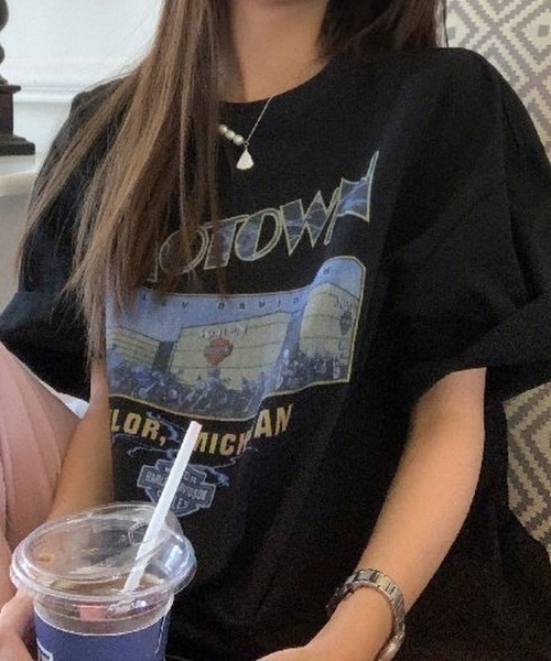 Achic(アシック)の「前プリント半袖Tシャツ(Tシャツ/カットソー・レディース・グレー/ブラック・M)」の14枚目の写真
