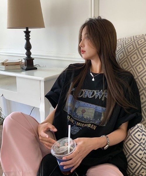 Achic(アシック)の「前プリント半袖Tシャツ(Tシャツ/カットソー・レディース・グレー/ブラック・M)」の17枚目の写真