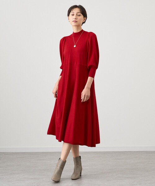 ANAYI（アナイ）の「ファインメリノフレアニット ワンピース