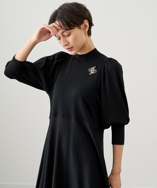 美品✨アナイ23年 ファインメリノフレアニットワンピース ベージュ 36 美品✨アナイ23年 ファインメリノフレアニットワンピース