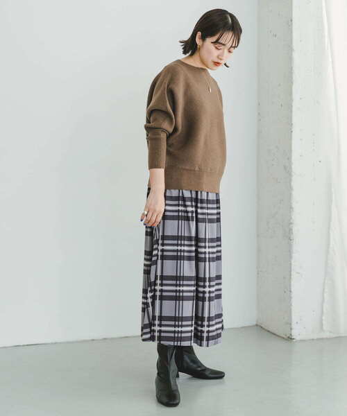 ITEMS URBANRESEARCH（アイテムズ アーバンリサーチ）の「リバーシブルチェックスカート（スカート・レディース・ブラック/グレー・FREE）」の3枚目の写真