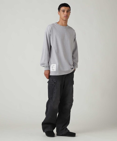 AVIREX（アヴィレックス）の「BASIC HEAVY WEIGHT L/S T-SHIRT / ベーシック ヘビーウェイト 長袖 Tシャツ / AVIREX / アヴィレックス（Tシャツ/カットソー・メンズ・オリーブ系/ホワイト/ブラック/ネイビー/その他17・L/M/XL/2XL）」の9枚目の写真