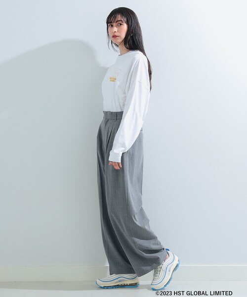 Ray BEAMS（レイビームス）の「GOOD ROCK SPEED × Ray BEAMS / 別注 ROCK ロング（Tシャツ/カットソー・レディース・ブラック/ホワイト・ONE SIZE）」の4枚目の写真