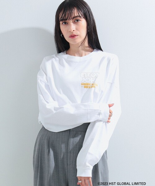 Ray BEAMS（レイビームス）の「GOOD ROCK SPEED × Ray BEAMS / 別注 ROCK ロング（Tシャツ/カットソー・レディース・ブラック/ホワイト・ONE SIZE）」の6枚目の写真