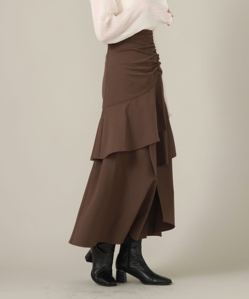 archives（アルシーヴ）の「ギャザーアシメラッフルスカート（スカート・レディース・ブラウン/ブラック/アイボリー・MEDIUM）」の18枚目の写真