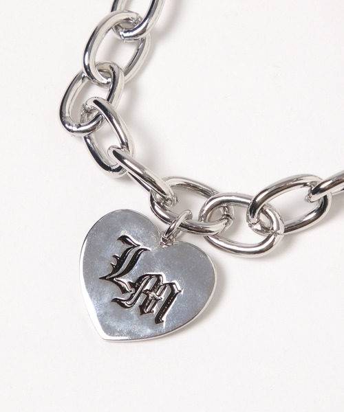 PBLIM（ページボーイリム）の「PBLIM/ゴツハートブレスレット（ブレスレット・レディース・シルバー・FREE）」の6枚目の写真