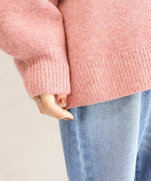 Social GIRL（ソーシャルガール）の「Vネック ニットプルオーバー（ニット/セーター・レディース・ベージュ/チャコール/オートミール/ピンク/ダークグレー/ミント/グレイッシュベージュ・FREE）」の19枚目の写真