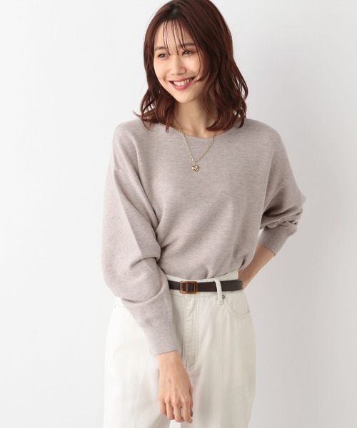 GLOBAL WORK（グローバルワーク）の「トリプルイージーVネックプルオーバー/194242（ニット/セーター・レディース・ベージュ/イエロー/アイボリー/ブルー系その他/グレー/ベージュ系その他/ホワイト系その他/ボルドー/チャコールグレー/ネイビー/ラベンダー/オレンジ系その他/ブラック・LARGE/MEDIUM/SMALL）」の8枚目の写真