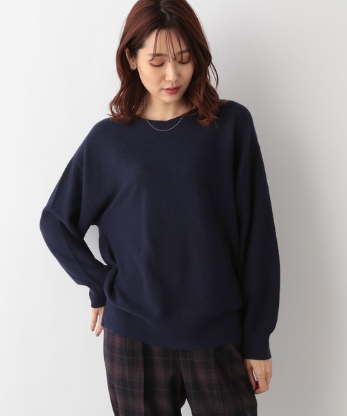 GLOBAL WORK（グローバルワーク）の「トリプルイージーVネックプルオーバー/194242（ニット/セーター・レディース・ベージュ/イエロー/アイボリー/ブルー系その他/グレー/ベージュ系その他/ホワイト系その他/ボルドー/チャコールグレー/ネイビー/ラベンダー/オレンジ系その他/ブラック・LARGE/MEDIUM/SMALL）」の9枚目の写真