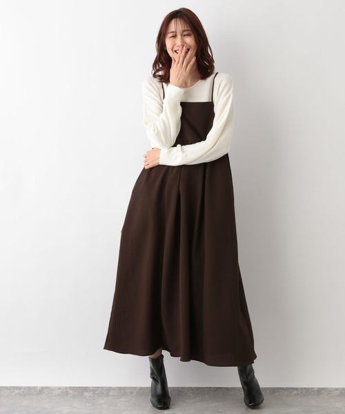 GLOBAL WORK（グローバルワーク）の「トリプルイージーVネックプルオーバー/194242（ニット/セーター・レディース・ベージュ/イエロー/アイボリー/ブルー系その他/グレー/ベージュ系その他/ホワイト系その他/ボルドー/チャコールグレー/ネイビー/ラベンダー/オレンジ系その他/ブラック・LARGE/MEDIUM/SMALL）」の18枚目の写真