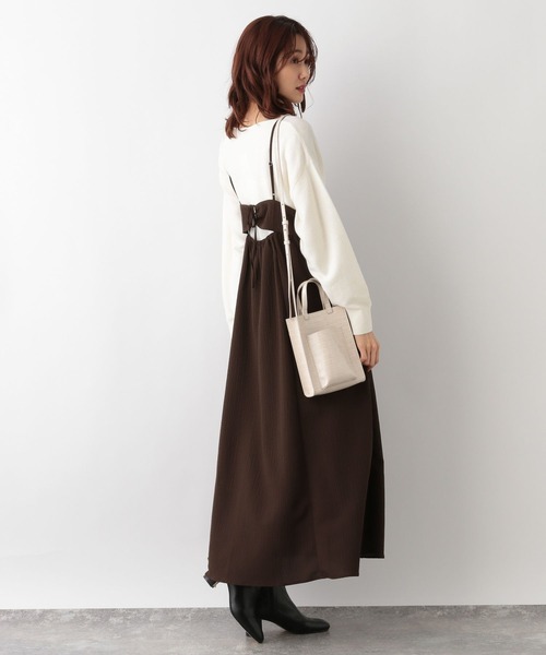 GLOBAL WORK（グローバルワーク）の「トリプルイージーVネックプルオーバー/194242（ニット/セーター・レディース・ベージュ/イエロー/アイボリー/ブルー系その他/グレー/ベージュ系その他/ホワイト系その他/ボルドー/チャコールグレー/ネイビー/ラベンダー/オレンジ系その他/ブラック・LARGE/MEDIUM/SMALL）」の19枚目の写真