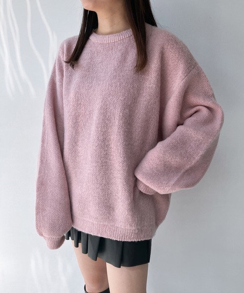 AS KNOW AS plus（アズノゥアズプラス）の「☆ゴマジャカード起毛ゆるりニットプルオーバー（ニット/セーター・レディース・チャコールグレー/ブルー/ピンク/グリーン/ピンク系/ブルー系/グレー系・FREE）」の20枚目の写真