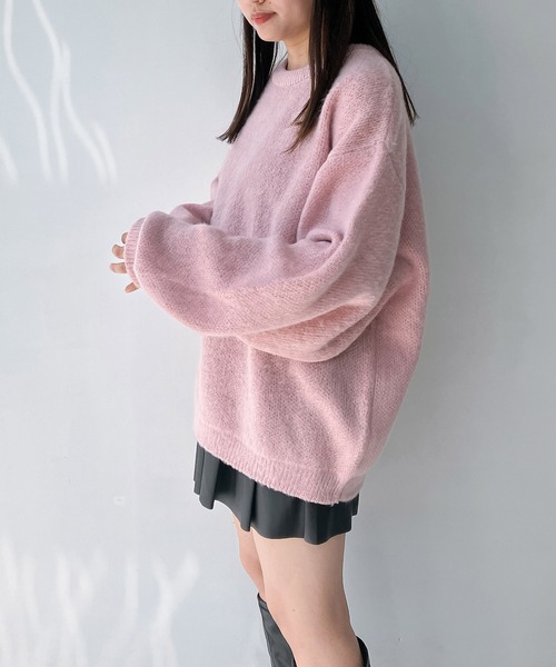 AS KNOW AS plus（アズノゥアズプラス）の「☆ゴマジャカード起毛ゆるりニットプルオーバー（ニット/セーター・レディース・チャコールグレー/ブルー/ピンク/グリーン/ピンク系/ブルー系/グレー系・FREE）」の21枚目の写真