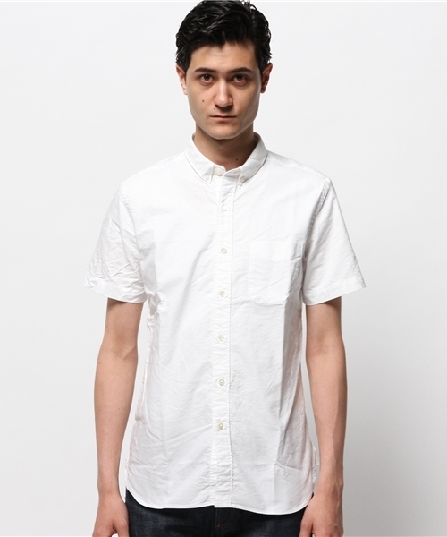 JOURNAL STANDARD(ジャーナルスタンダード)の「JPN MADE OX BDハンソデシャツ ##(シャツ/ブラウス・メンズ・ホワイト/サックスブルー・MEDIUM/LARGE)」の3枚目の写真