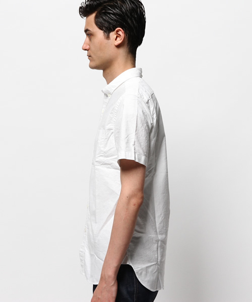 JOURNAL STANDARD(ジャーナルスタンダード)の「JPN MADE OX BDハンソデシャツ ##(シャツ/ブラウス・メンズ・ホワイト/サックスブルー・MEDIUM/LARGE)」の4枚目の写真