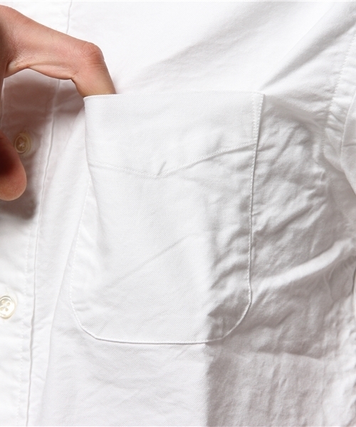 JOURNAL STANDARD(ジャーナルスタンダード)の「JPN MADE OX BDハンソデシャツ ##(シャツ/ブラウス・メンズ・ホワイト/サックスブルー・MEDIUM/LARGE)」の8枚目の写真